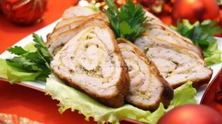 Рецепт Куриного рулета с сыром и укропом