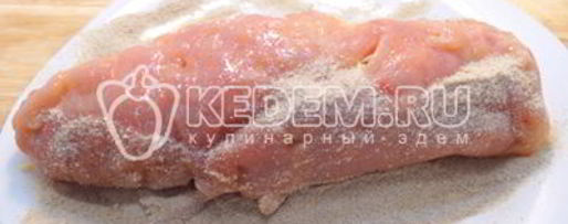 Шаг 7: куриного рулета с сыром и укропом