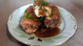 Рецепт Куриного рулета с сыром и яблоком