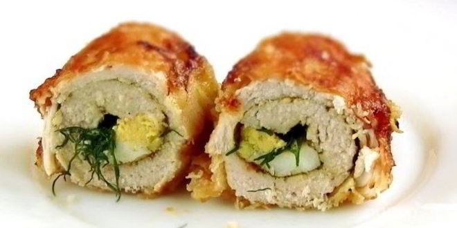 Рецепт куриных рулетиков на сковороде