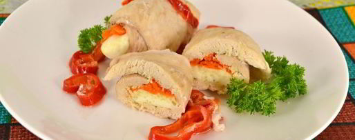 Шаг 5: куриных рулетиков с брынзой и морковью на пару