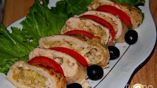 Рецепт Куриных рулетиков с лимонно-яблочной начинкой