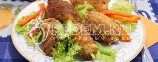 Шаг 10: куриных рулетиков в панировке