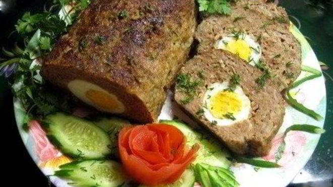 Рецепт Рулета из фарша с начинкой