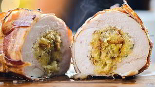 Рецепт Рулета из индейки с курагой