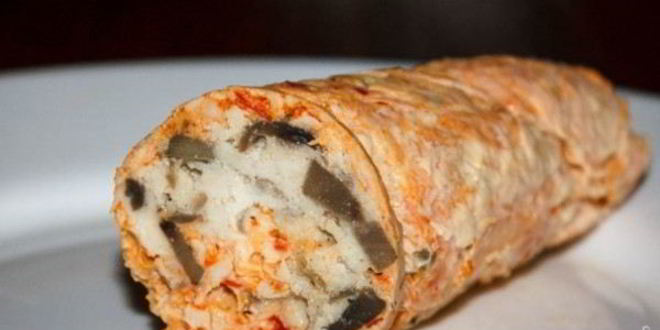 Рецепт рулета из куриного фарша