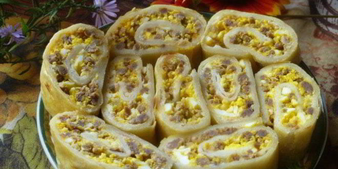 Рецепт рулета из лаваша домашний