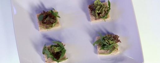 Шаг 2: рулета из лосося на тостах