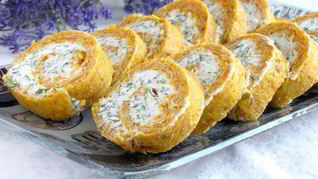 Рецепт Рулета из моркови с сыром и зеленью