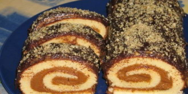 Рецепт рулета со сгущенкой