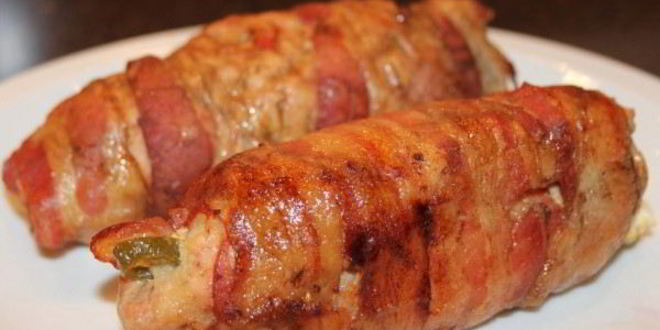 Рецепт рулетиков из свинины с огурцами