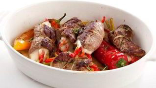 Рецепт Рулетиков из телятины с моцареллой Unagrande