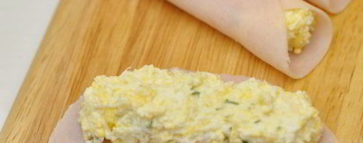 Шаг 3: рулетиков из ветчины с сыром и чесноком