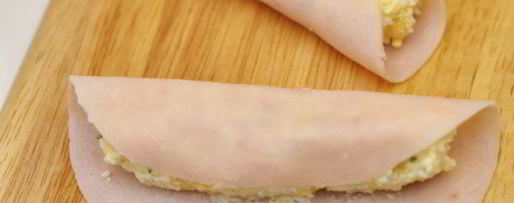 Шаг 4: рулетиков из ветчины с сыром и чесноком