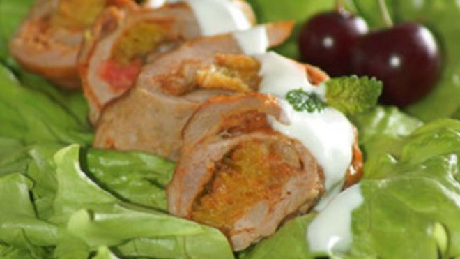 Рецепт Рулетиков свиных с апельсинами