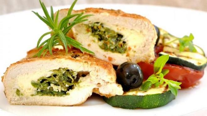 Рецепт Рулетов из курицы со шпинатом