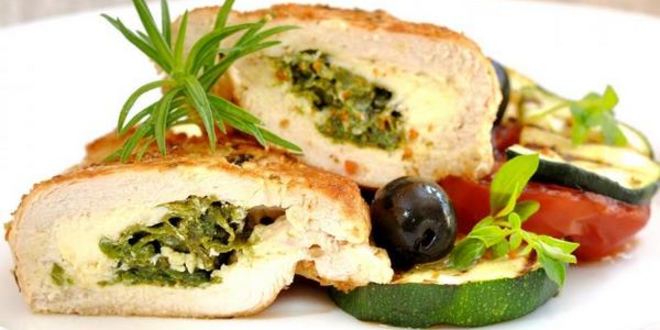 Рецепт рулетов из курицы со шпинатом