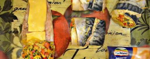 Шаг 6: рулетов из скумбрии с сыром и овощами