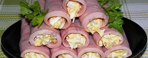 Шаг 6: рулетов из ветчины с сыром и чесноком