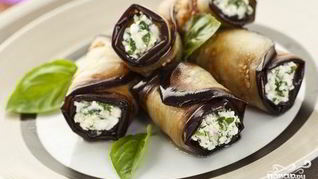 Рецепт Вкусных рулетиков из баклажанов с сыром