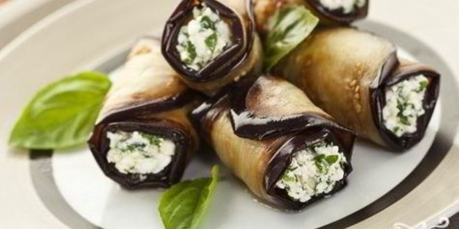 Рецепт вкусных рулетиков из баклажанов с сыром