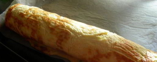 Шаг 11: заварного рулета с начинкой из копченого лосося, яиц и сливочного сыра