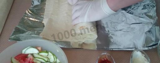 Шаг 2: домашней шаурмы в лаваше с курицей