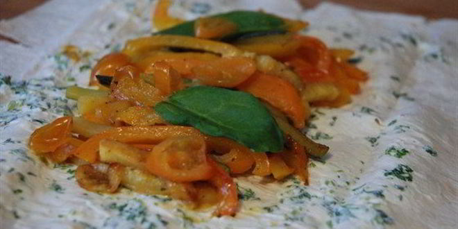 Рецепт овощной шаурмы с чесночным соусом