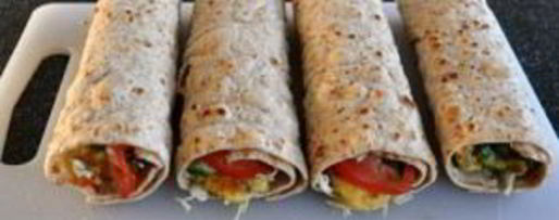 Шаг 9: шаурмы с капустой и курицей