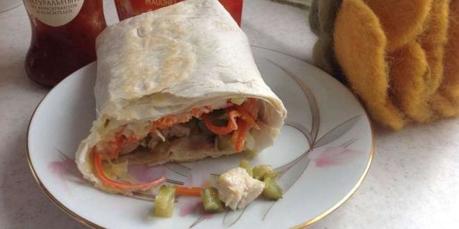 Рецепт шаурмы с курицей в лаваше