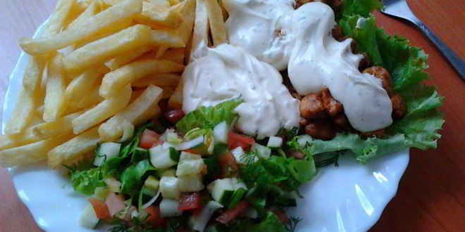 Рецепт шавермы на тарелке