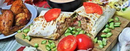 Шаг 35: шавермы с запеченной курицей и майонезным соусом