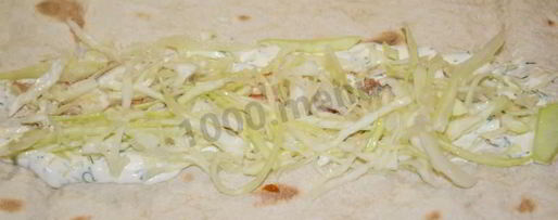 Шаг 38: шавермы в лаваше с курицей