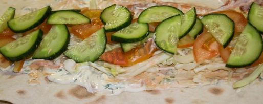 Шаг 40: шавермы в лаваше с курицей