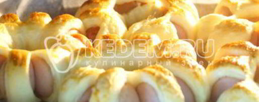 Шаг 5: сосисок в тесте цветочки