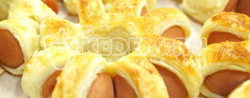 Шаг 6: сосисок в тесте цветочки