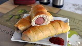 Рецепт Сосисок в тесте в духовке