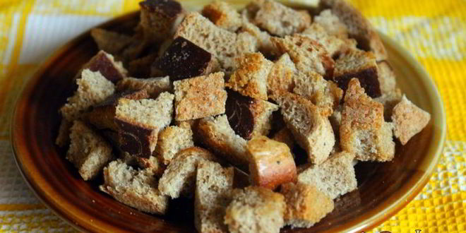 Рецепт ароматных ржаных сухариков