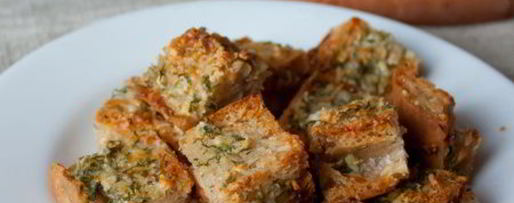 Шаг 5: чесночных сухариков из чабатты