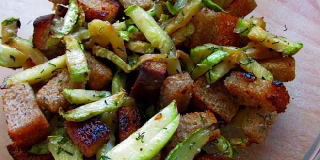 Рецепт кабачков с сухариками