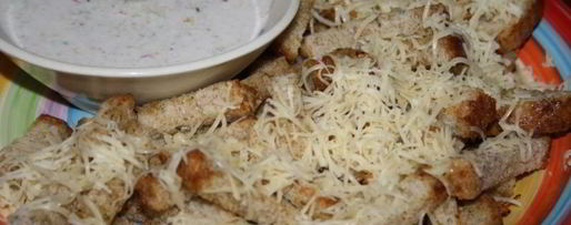 Шаг 5: пшеничных сухариков с сыром