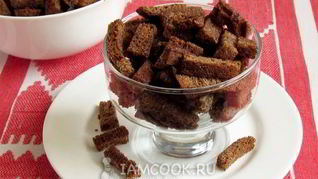 Рецепт Ржаных сухариков с чесноком