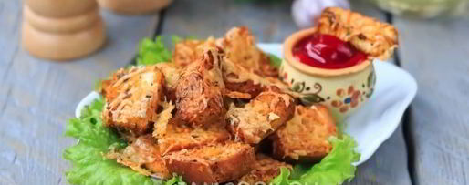 Шаг 9: сухариков с сыром в духовке