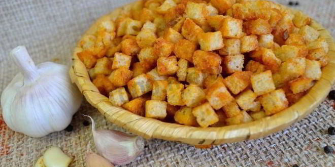 Рецепт сухариков в духовке из хлеба