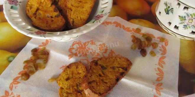 Рецепт тыквенных сухариков с изюмом