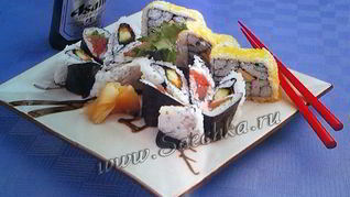 Рецепт Четырехугольных суш Шикаи Маки