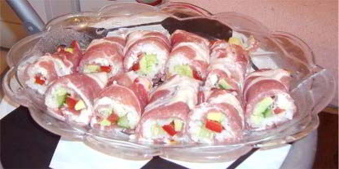 Рецепт мясных суш