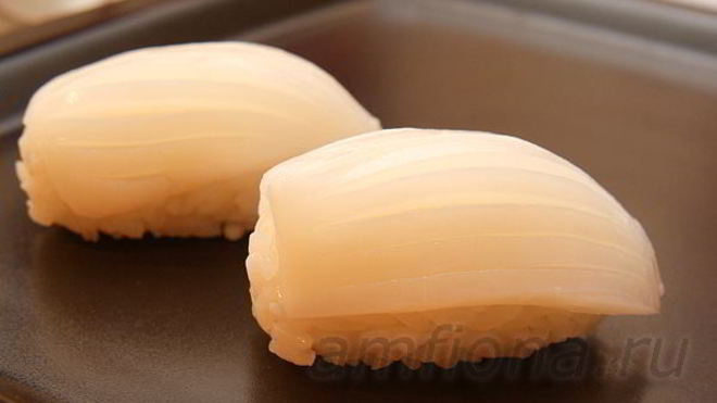 Рецепт Нигирей-суш с кальмаром