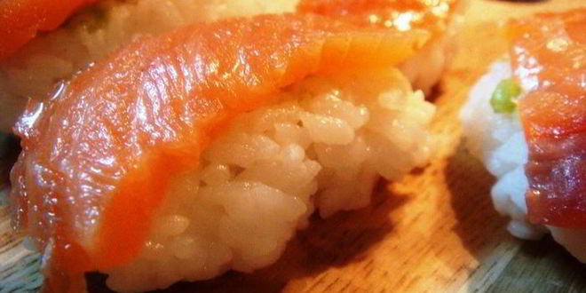 Рецепт нигирей-суш с лососем