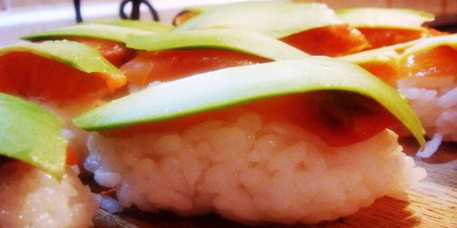 Рецепт нигирей-суш с лососем